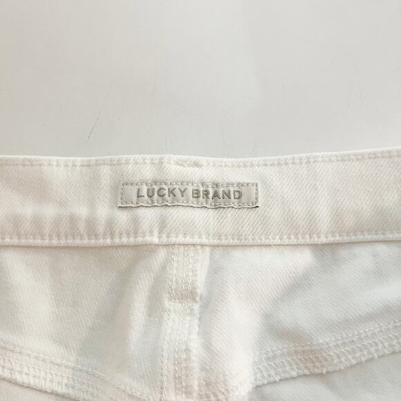Lucky Brand Mid-Rise Cropped Button-Fly Authentic Straight Jeans White 10 / 30 - Picture 5 of 7